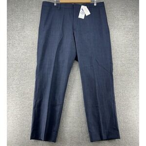Banana Republic Standard Fit Dress Pants Men Size 36x30 100% Wool Blue NEW $98
